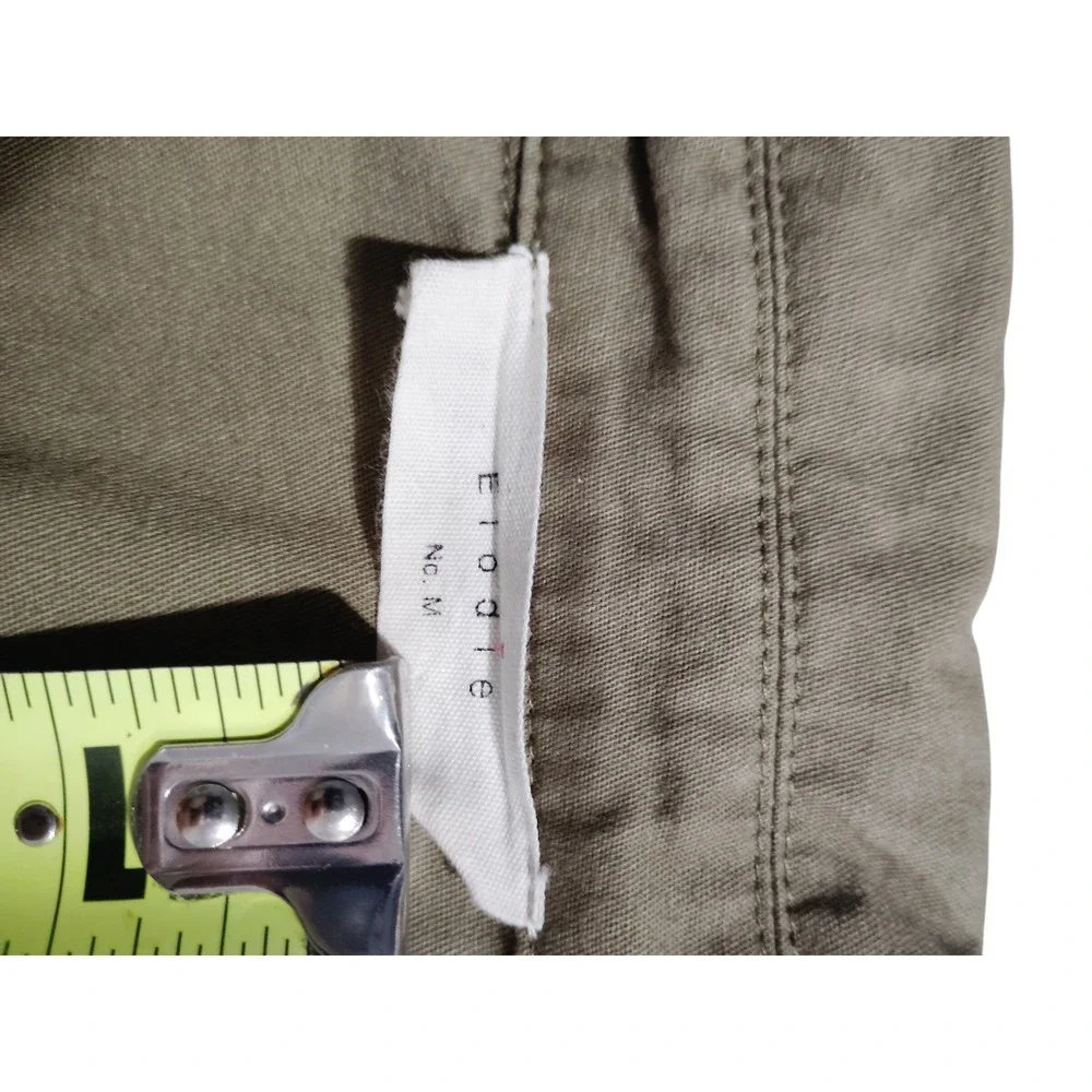 Elodie‎ Womens Olive Green Cotton Asymmetrical Zip Utility Moto Jacket Size M